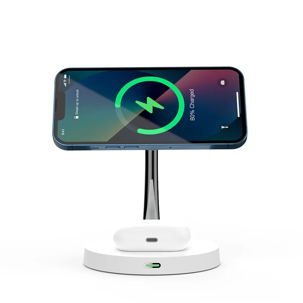 2-in-1 Wireless Magnetic Charger