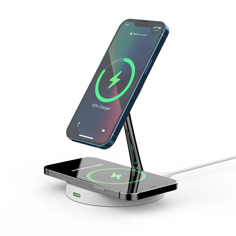 2-in-1 Wireless Magnetic Charger